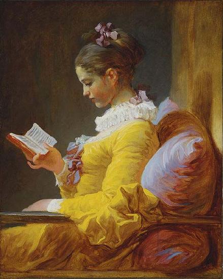 Jean-Honore Fragonard A Young Girl Reading oil painting image